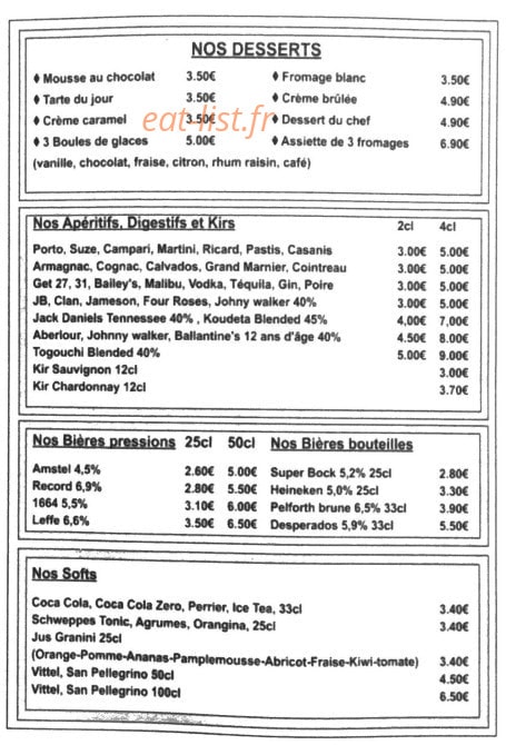 Café du Stade — carte page 3