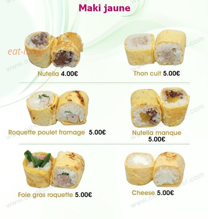 Cent Sushi — carte page 20