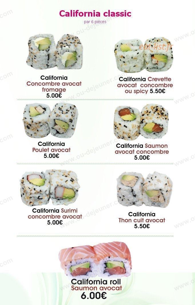 Cent Sushi — carte page 18