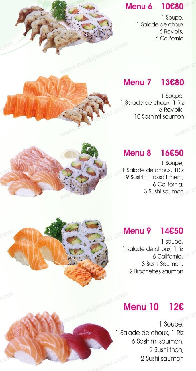 Cent Sushi — carte page 2