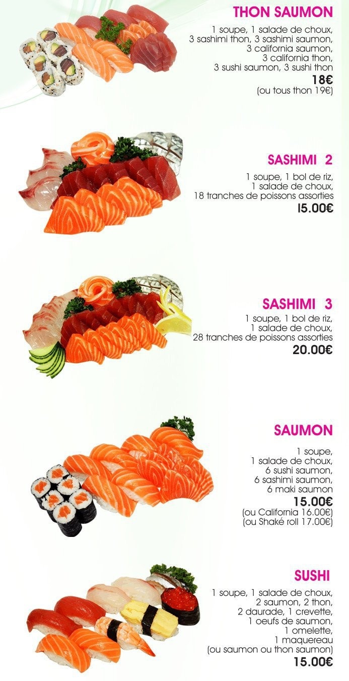 Cent Sushi — carte page 5