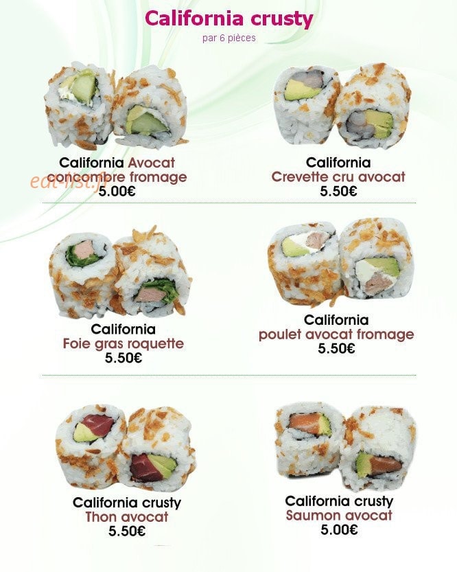 Cent Sushi — carte page 17