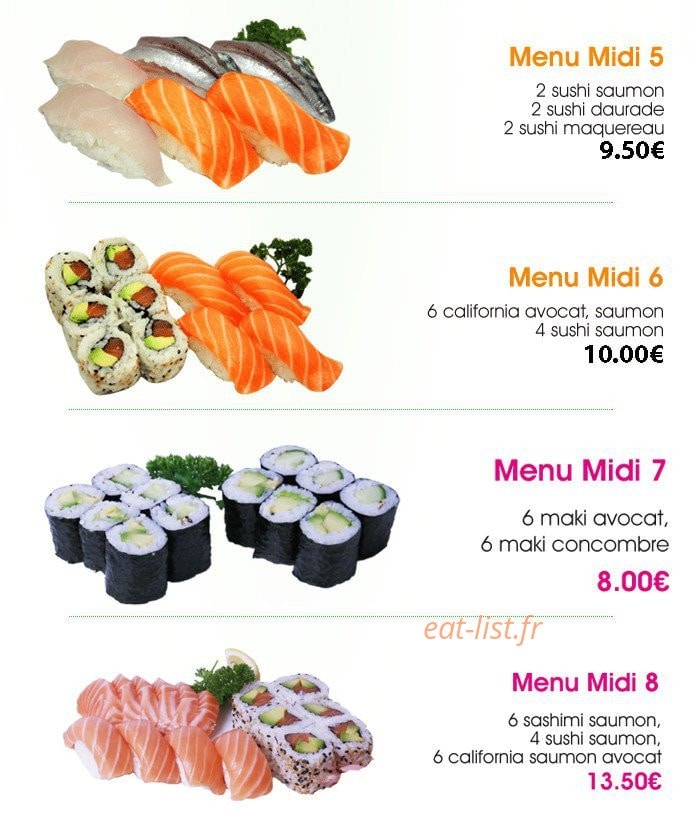 Cent Sushi — carte page 9