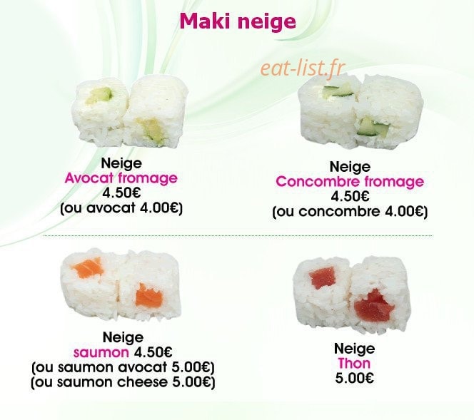 Cent Sushi — carte page 16