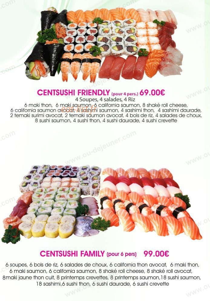 Cent Sushi — carte page 7