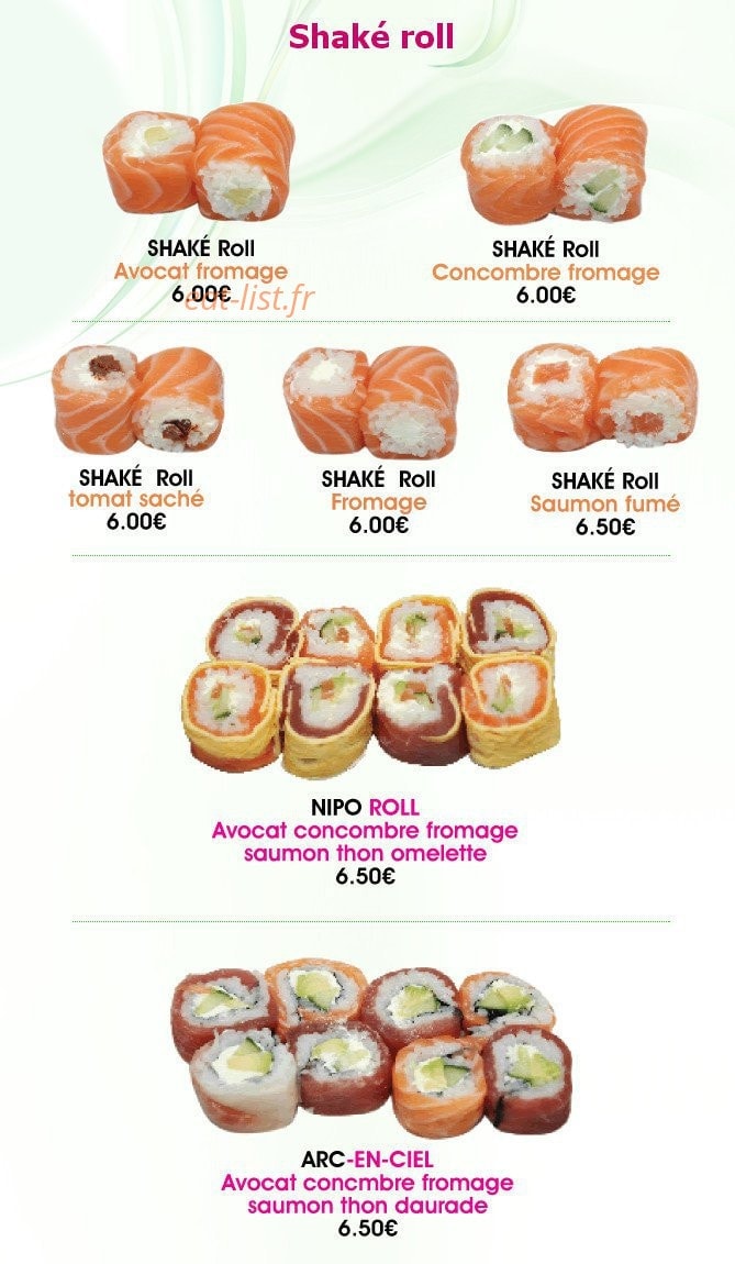 Cent Sushi — carte page 15