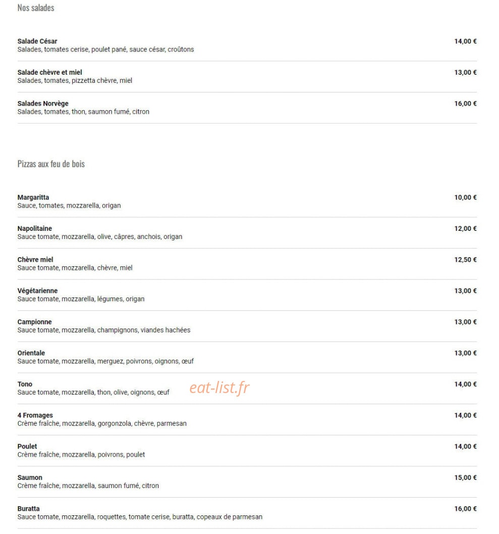 Chez Laroussi — carte page 2