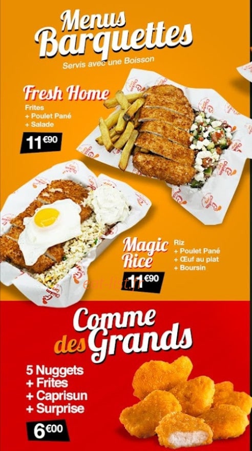Chicken Corp — carte page 4