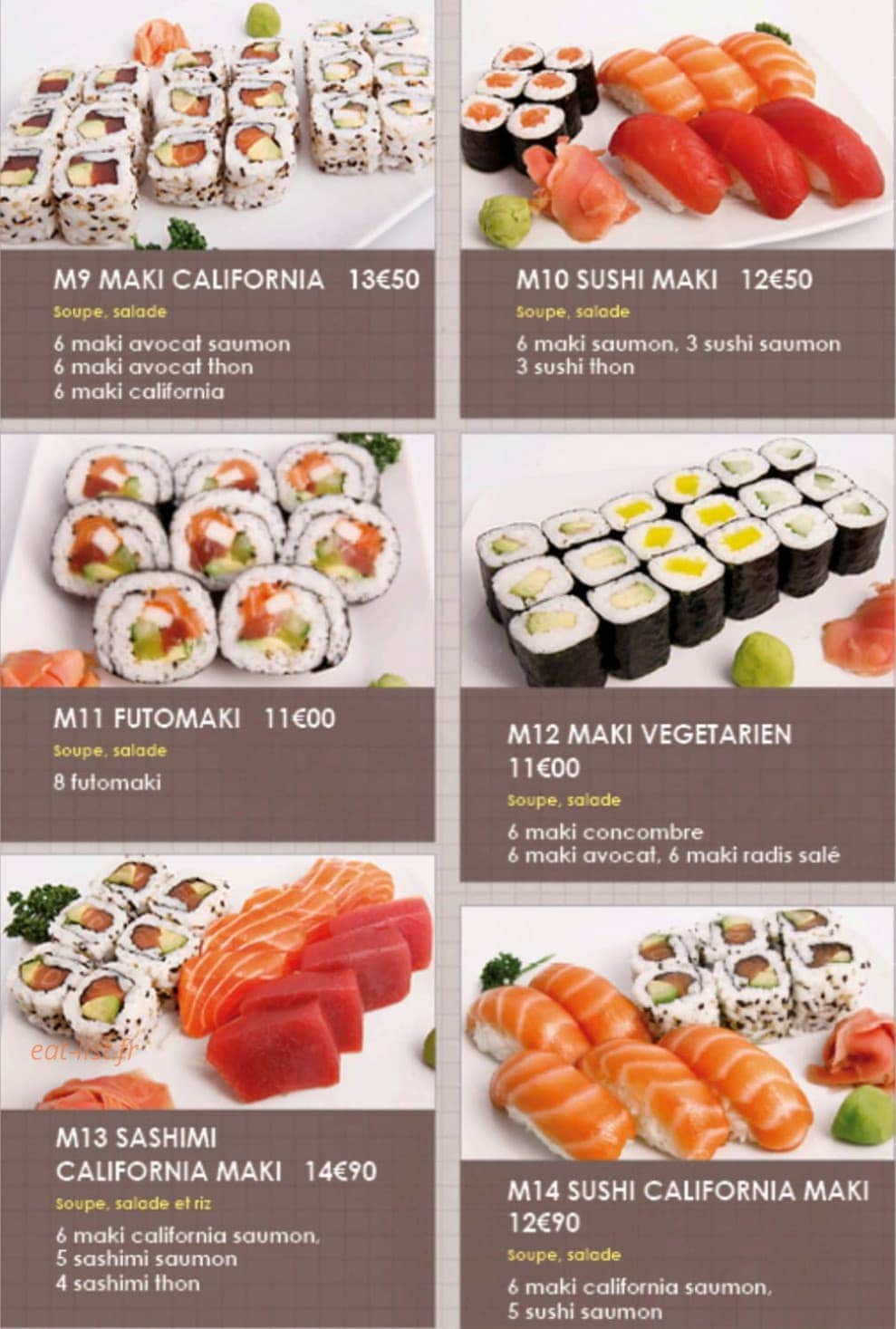 Iki Sushi — carte page 8