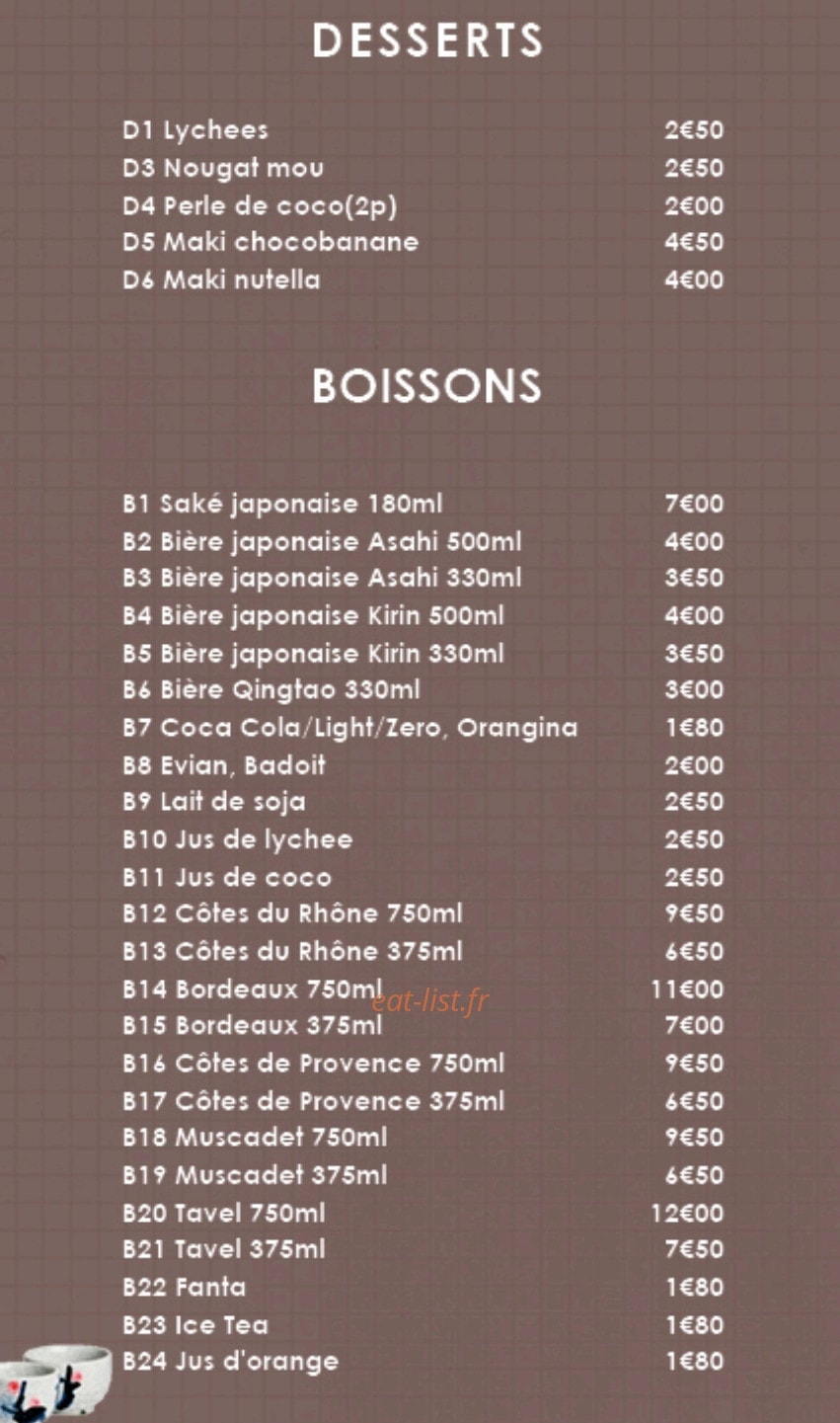 Iki Sushi — carte page 10