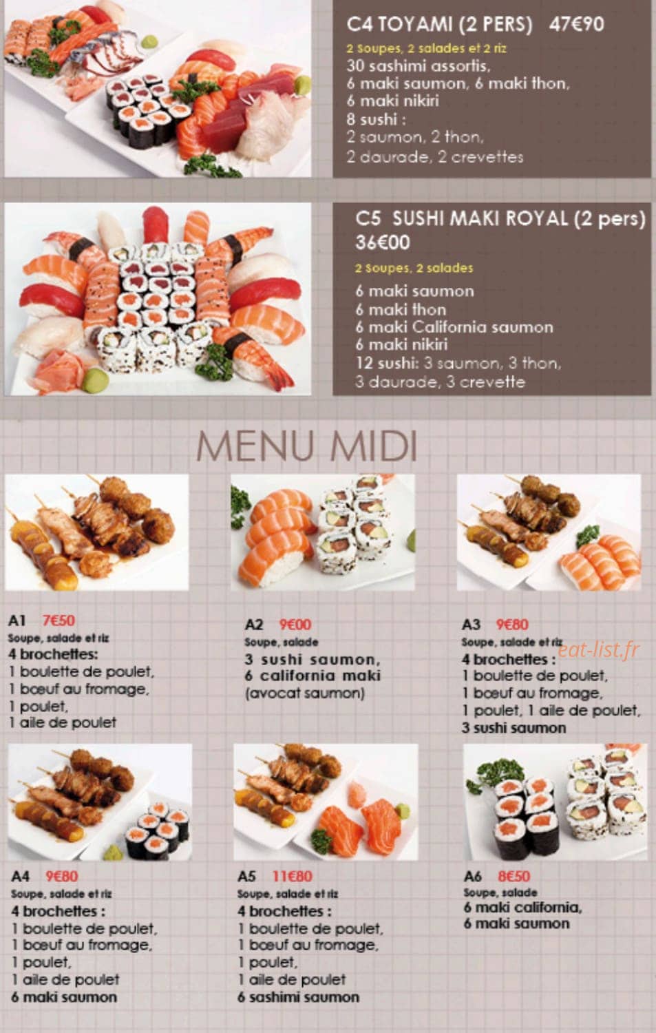 Iki Sushi — carte page 9