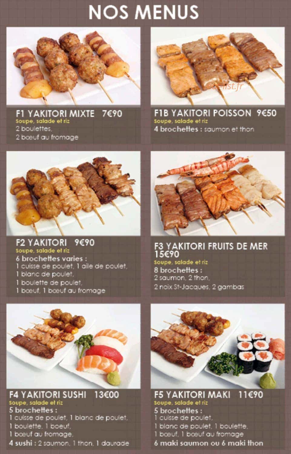 Iki Sushi — carte page 4
