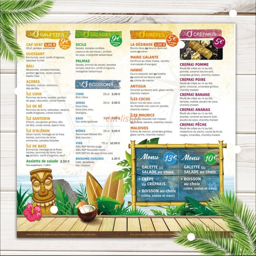 L'île O'crêpes — carte page 1