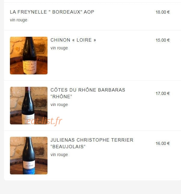 Le Bistro'N'home — carte page 4