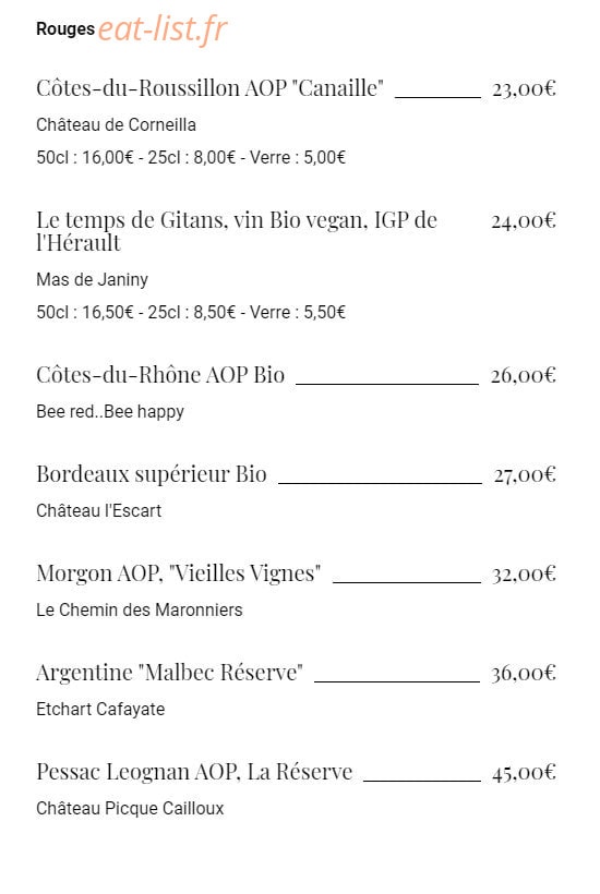 Les Canailles — carte page 5