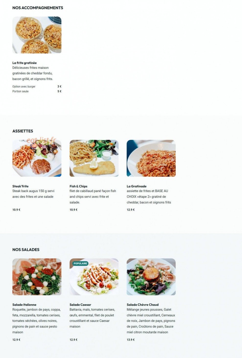Papiito Burger — carte page 2