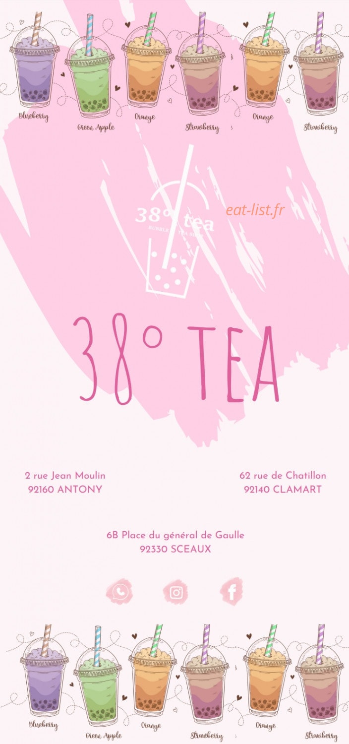 38° Tea — carte page 1