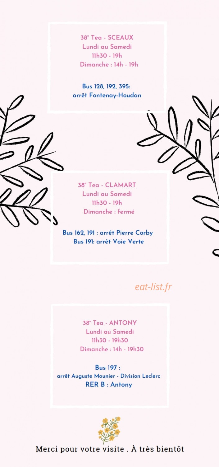 38° Tea — carte page 4