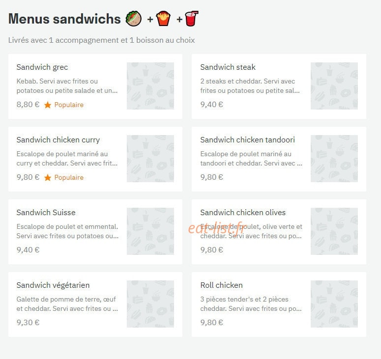 Best Burger — carte page 2