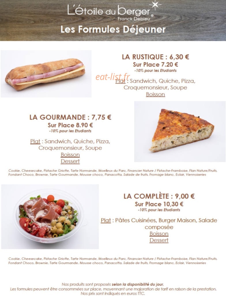 L' Etoile du berger — carte page 18