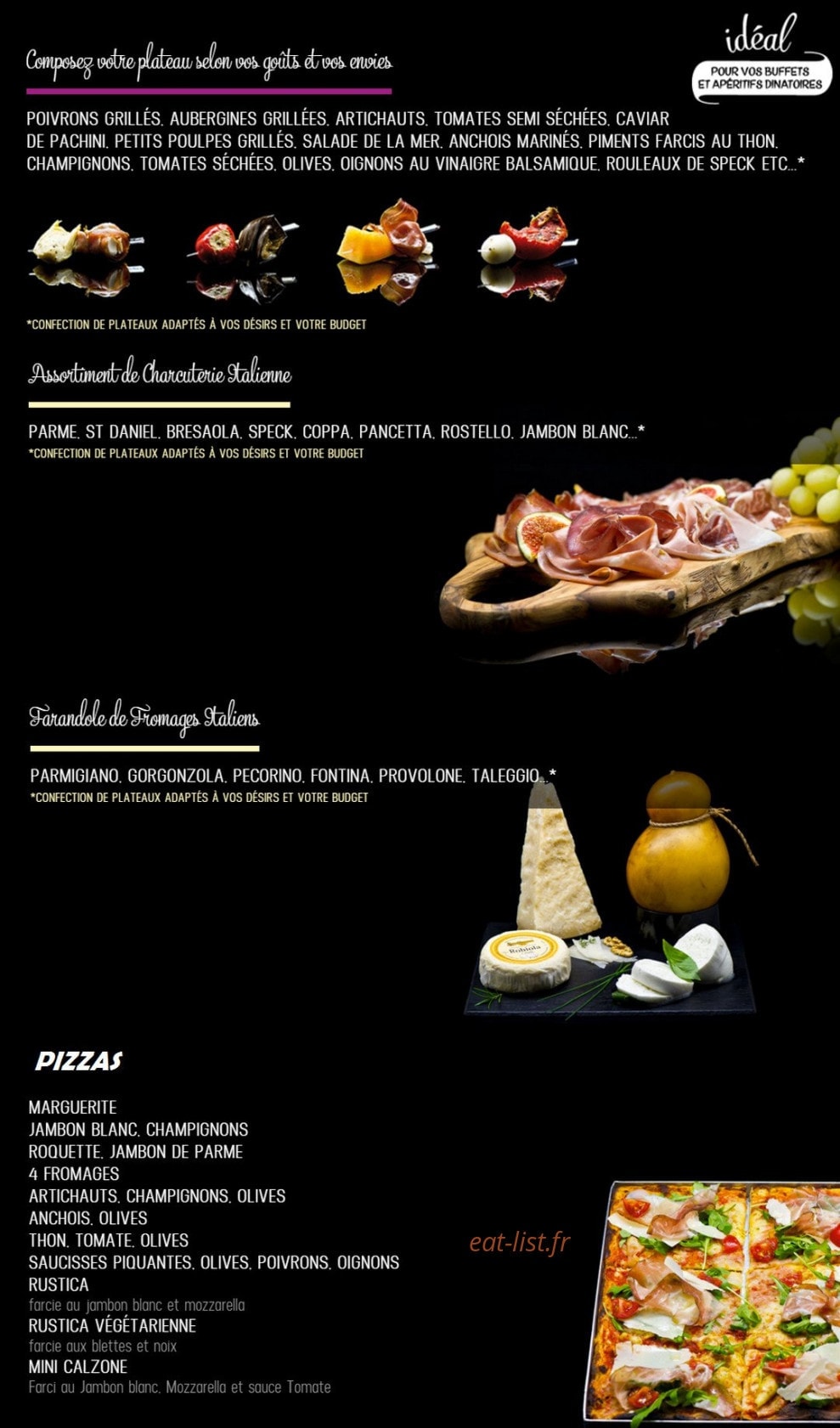Le festin d'italie — carte page 1