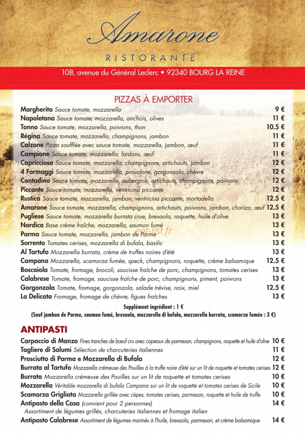 Amarone — carte page 9