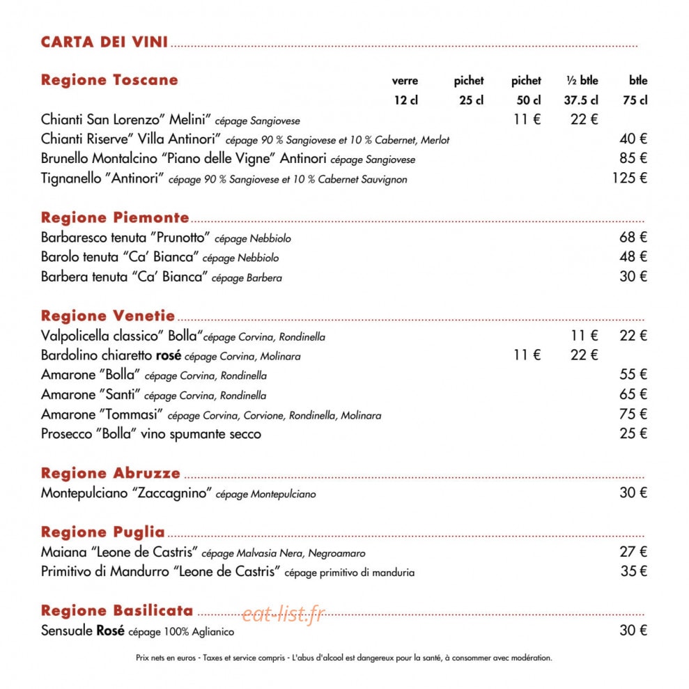 Amarone — carte page 6