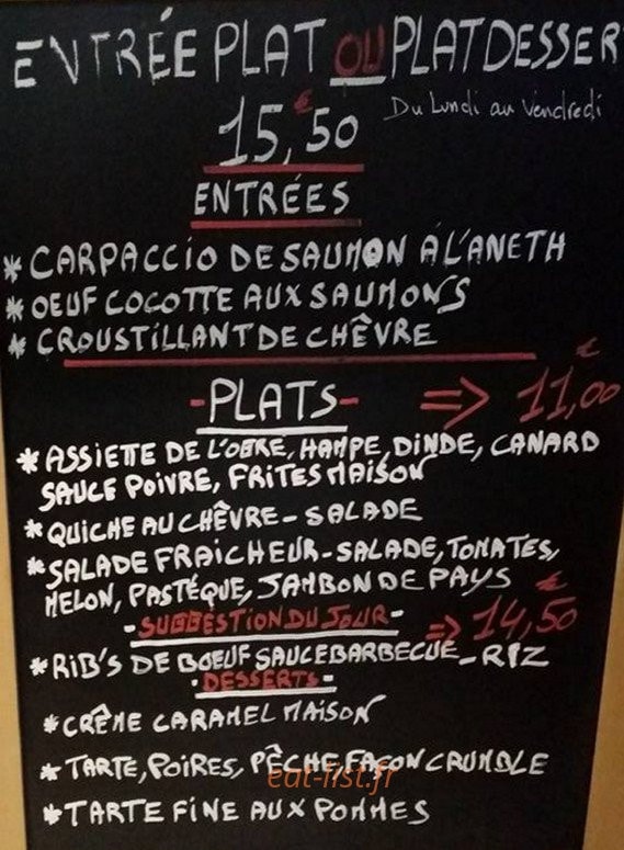 Café des 2 gares — carte page 1