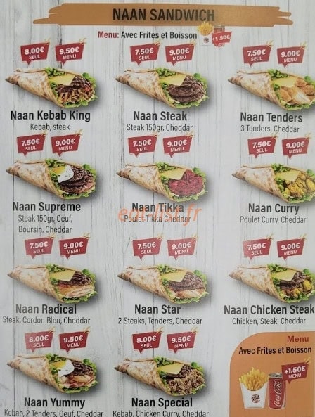 Kebab King — carte page 3