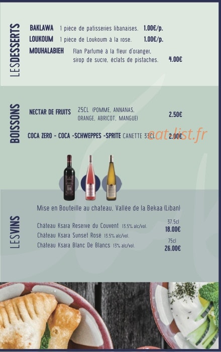 Mezzé du Village — carte page 3