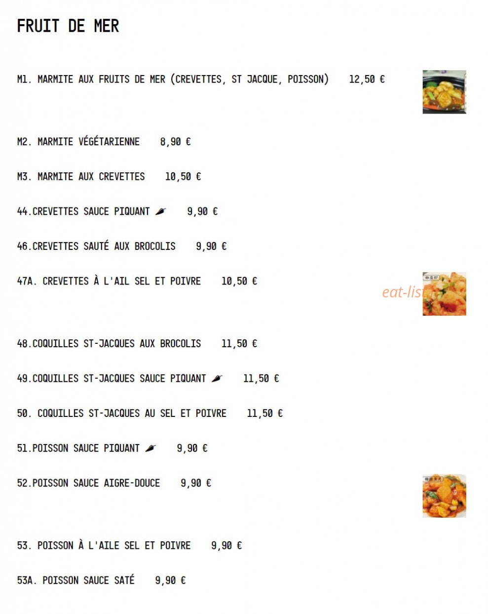 New Paradis Du Parc — carte page 4