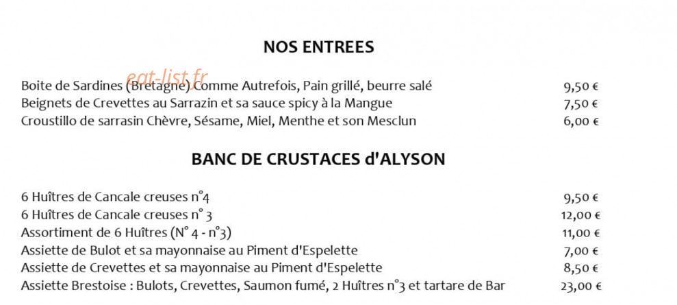 Alyson — carte page 1