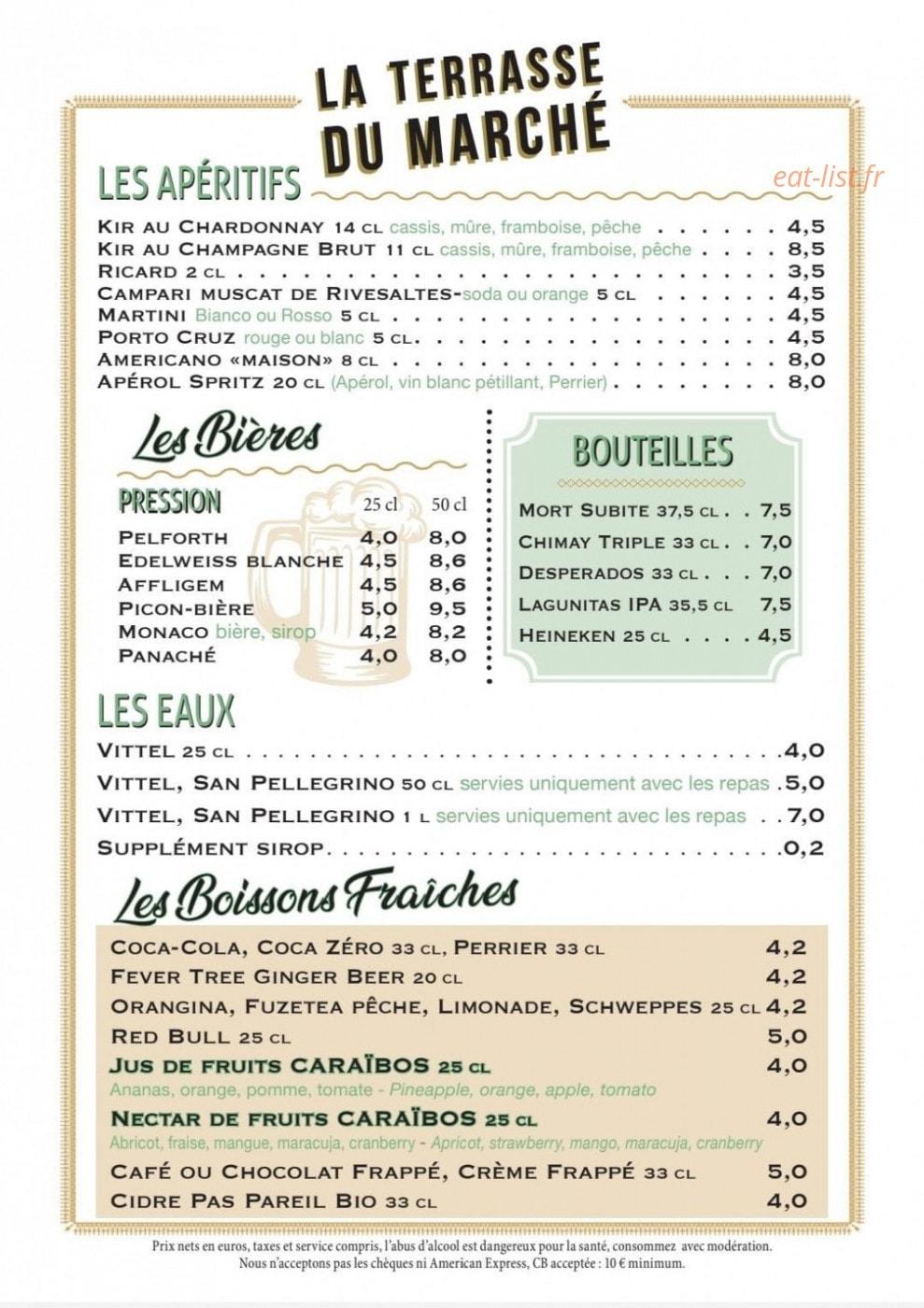 La Terrasse du marché — carte page 3