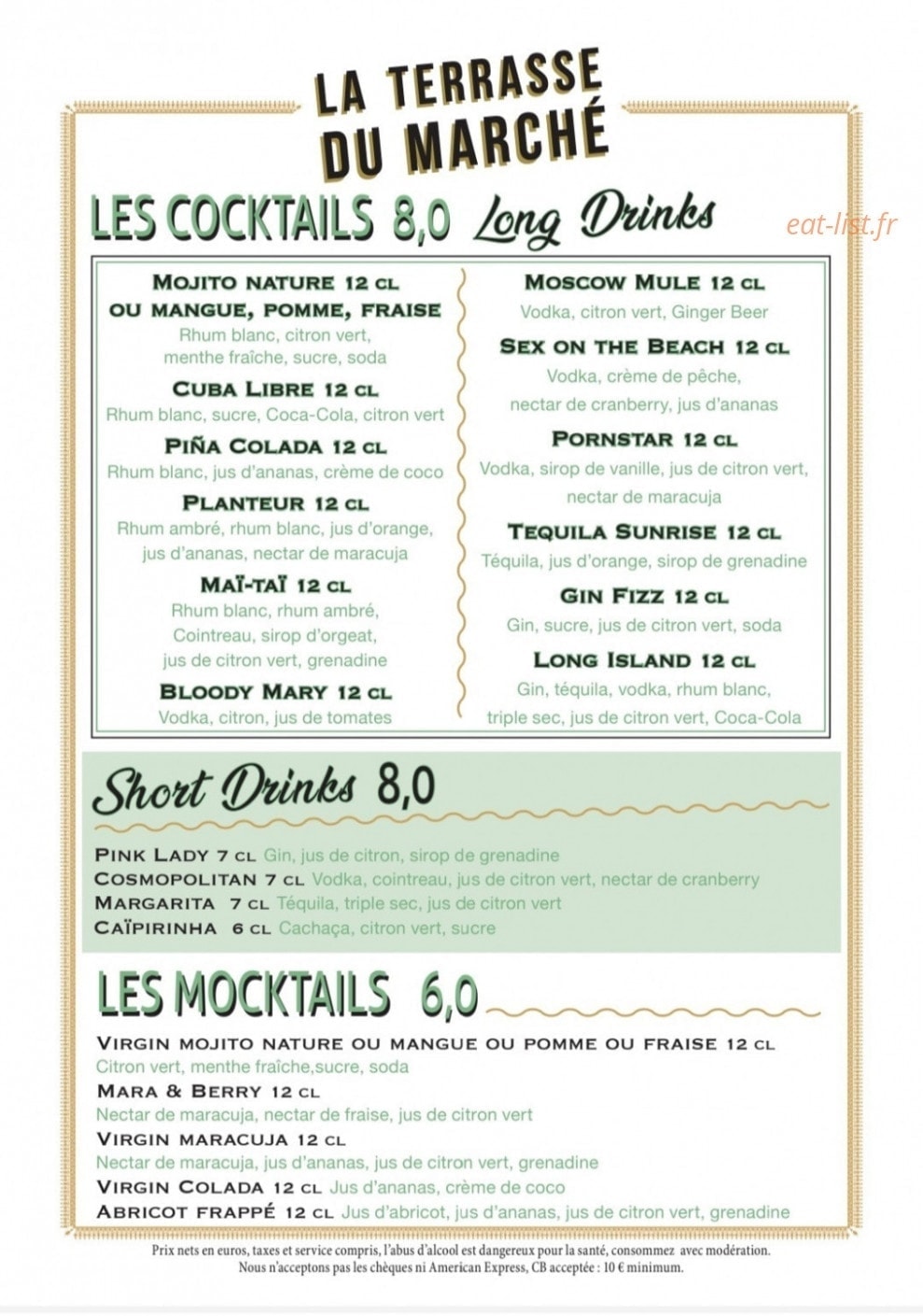La Terrasse du marché — carte page 5