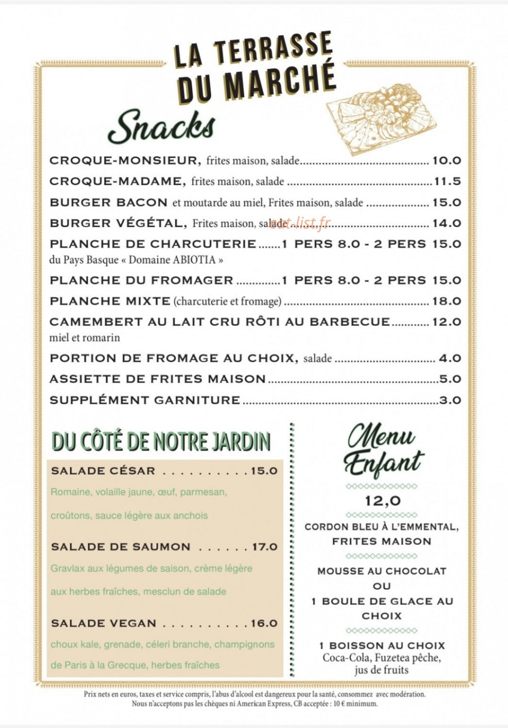 La Terrasse du marché — carte page 2