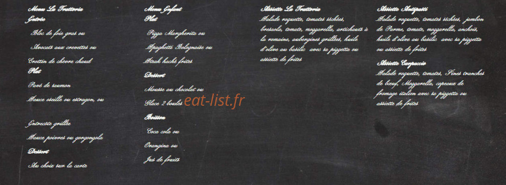 La Trattoria — carte page 7