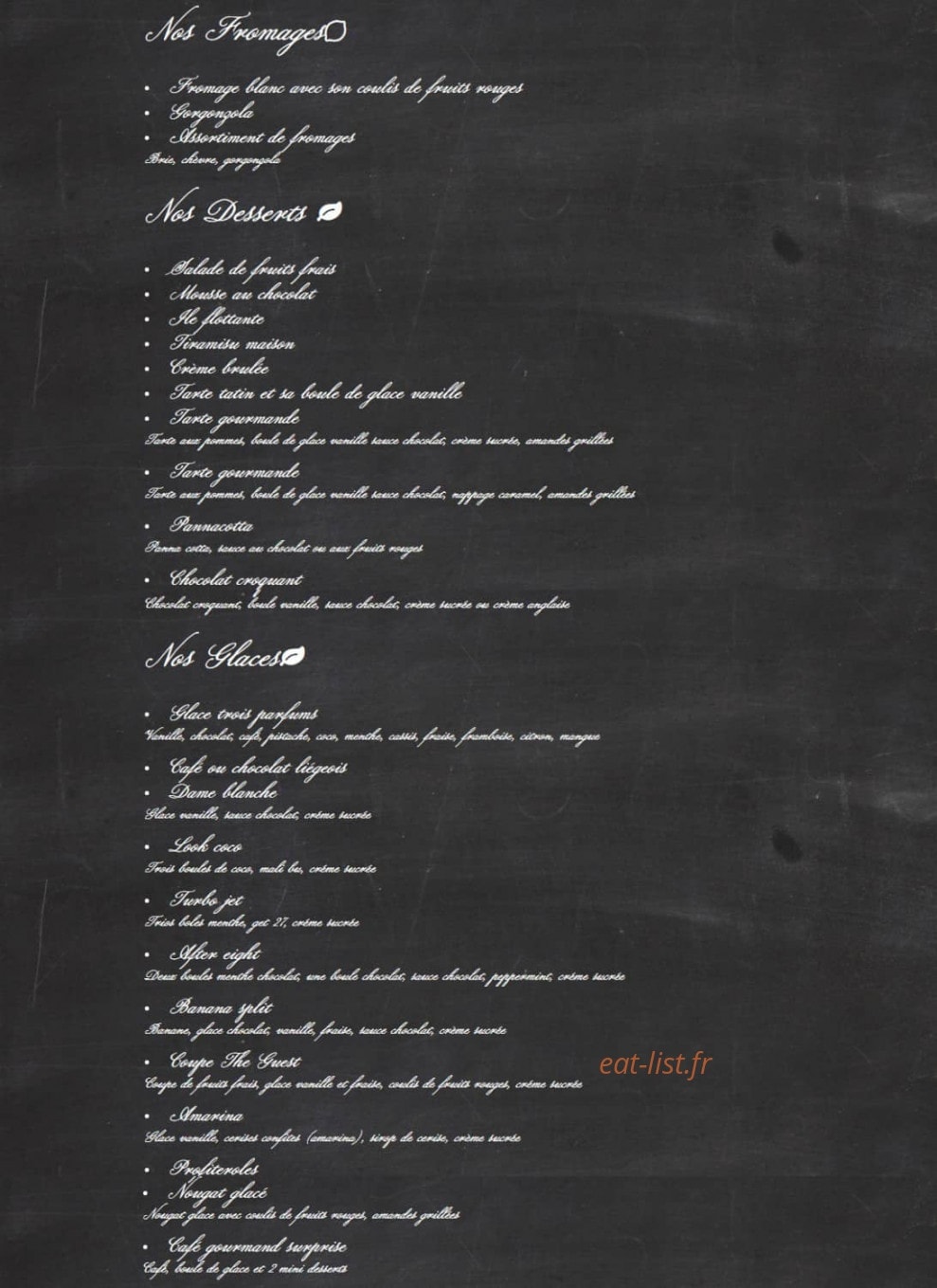 La Trattoria — carte page 8