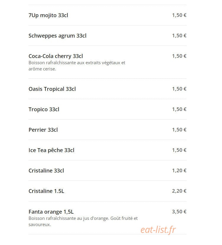 Superbe Pizza — carte page 17