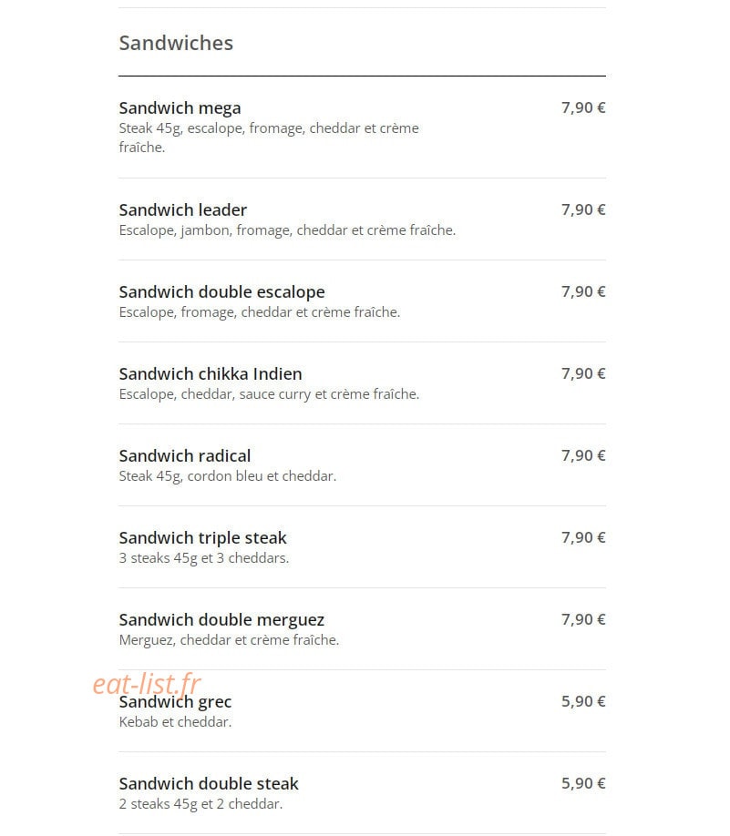 Superbe Pizza — carte page 9