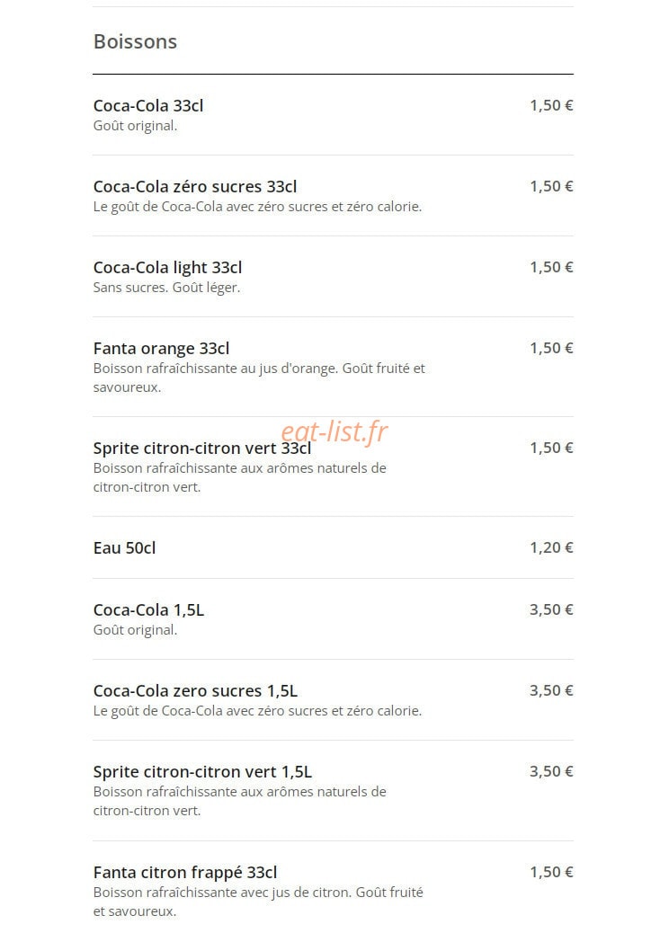 Superbe Pizza — carte page 16