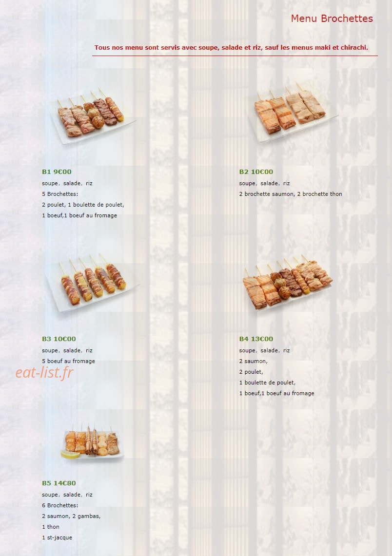 Dream sushi — carte page 3