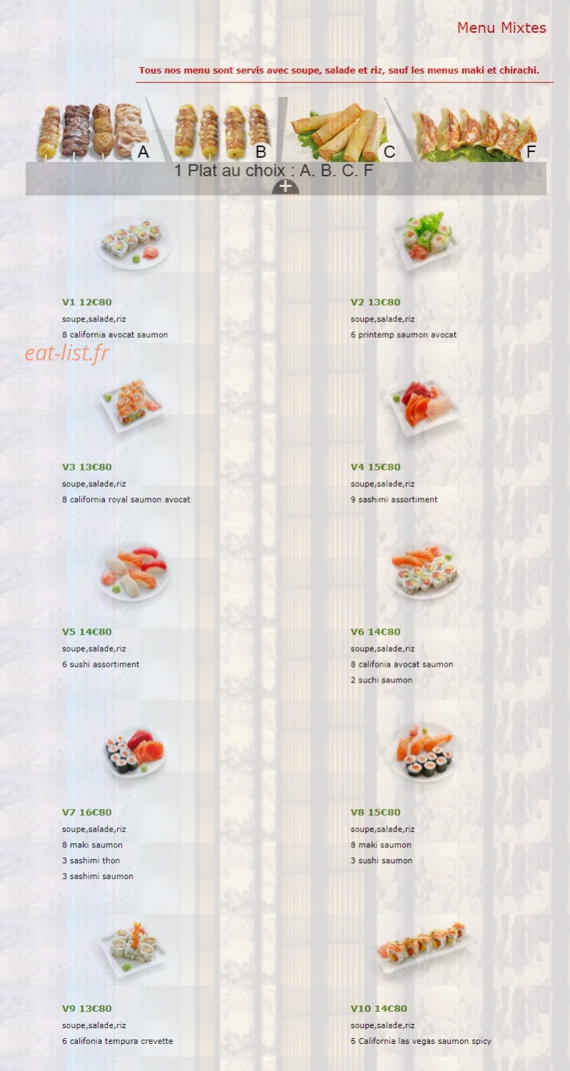 Dream sushi — carte page 4