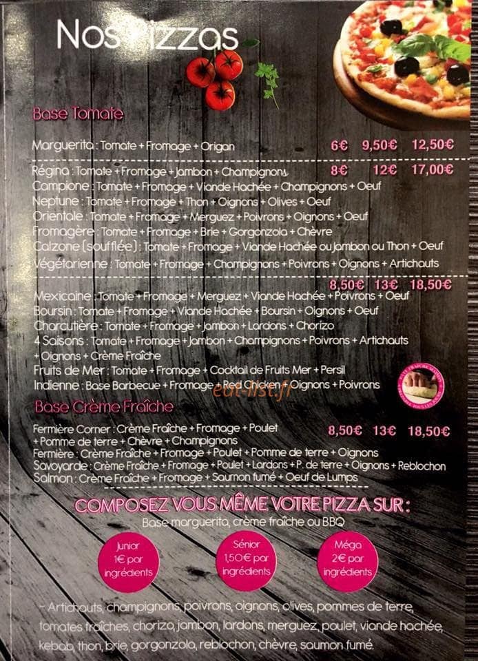Food corner — carte page 5