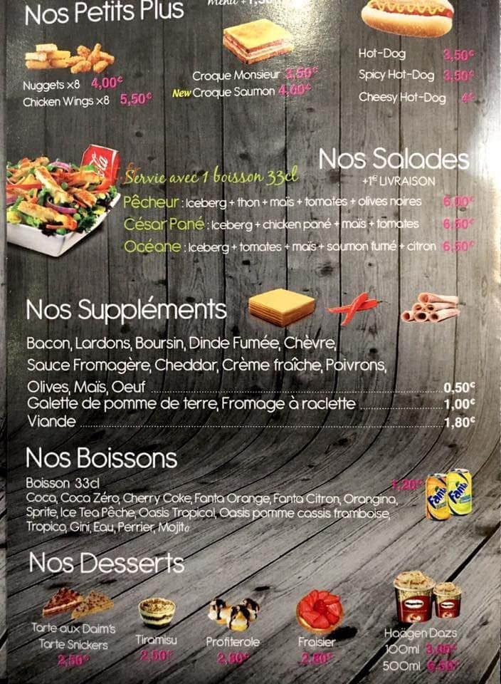 Food corner — carte page 4