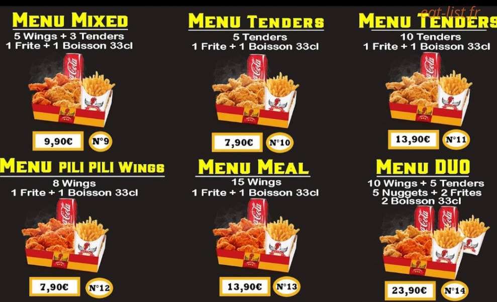 Nathz Chicken — carte page 5