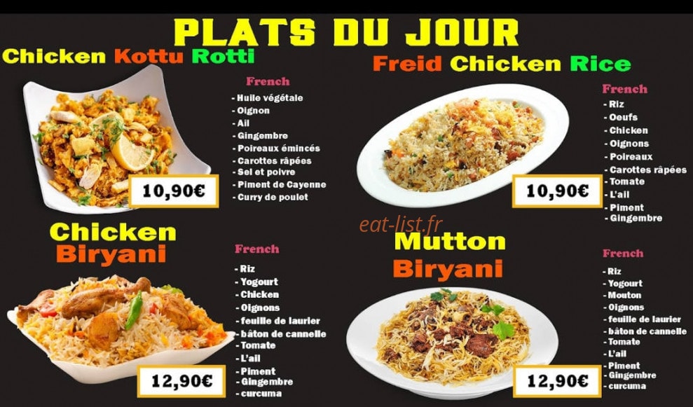 Nathz Chicken — carte page 1