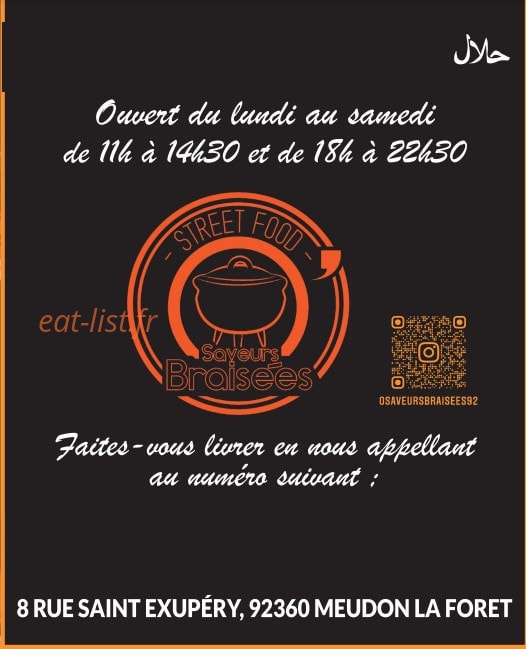 O'Saveurs Braisées — carte page 1