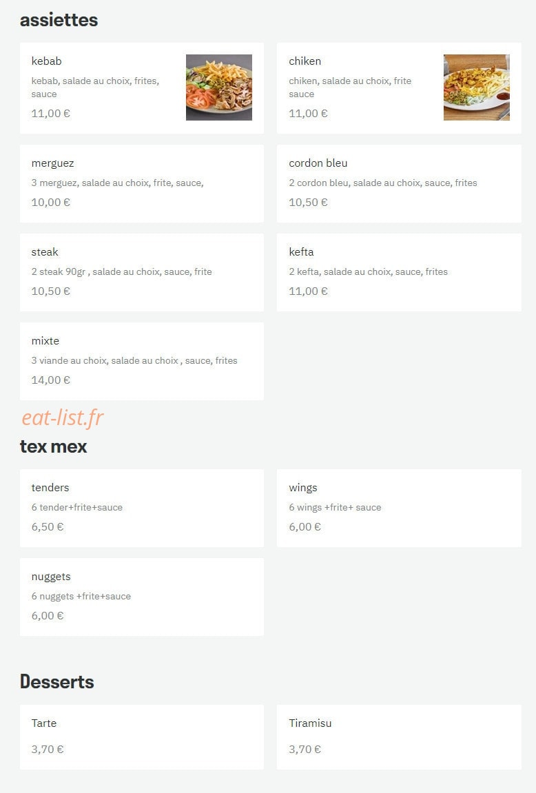Fresh Food — carte page 4