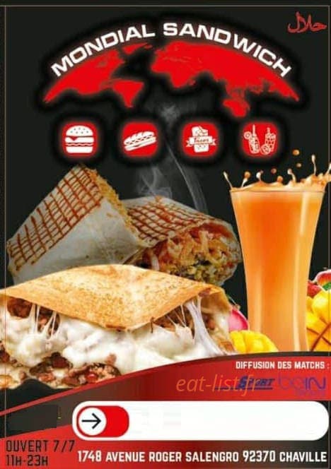 Mondial Sandwich — carte page 1