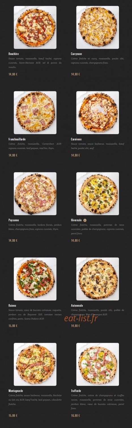 Pizza Cosy — carte page 2